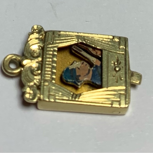 14K Yellow Gold Articulated 3D Punch and Judy Theater Charm Pendant Antique? - Picture 9 of 11